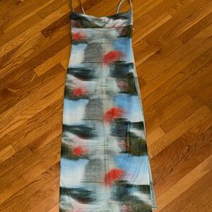 Miaou Multicolor Abstract Midi Dress